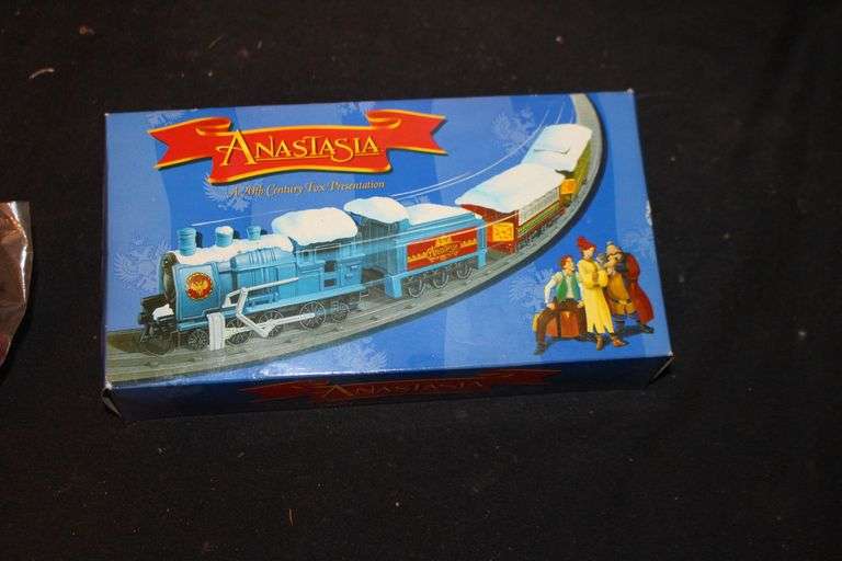 Tyco Electric Train Set, Beanie Babies, and Anastasia Train and Doll
