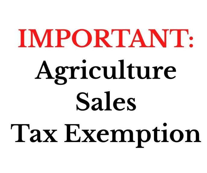 Ag Sales Tax Exemption image