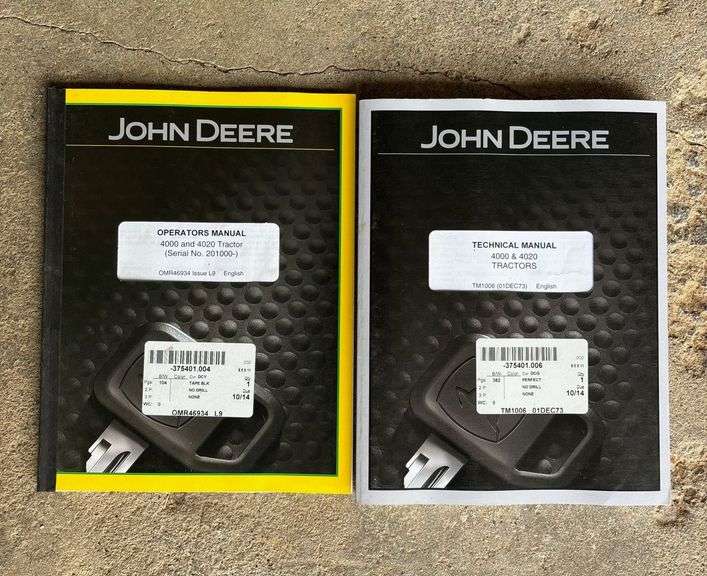 John Deere 4000 and 4020 Tractor (Serial No. 201000-) Operator's and Technical Manuals image
