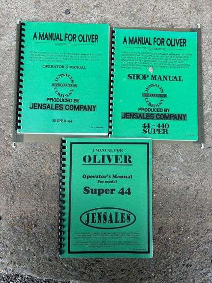 Oliver Super 44 Operator's Manuals & Supper 44-440 Shop Manual image