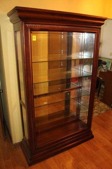 American Signature 5 Glass Shelf Curio Cabinet with Light image