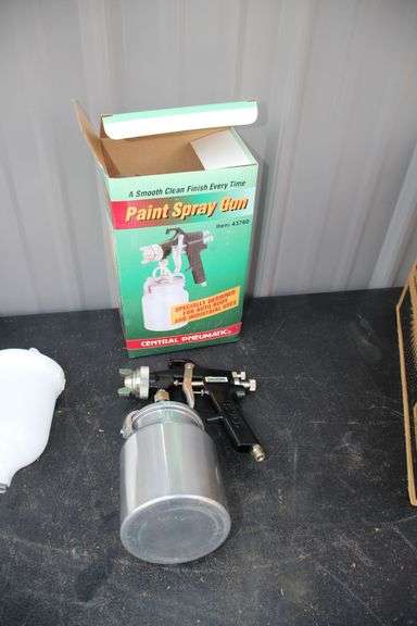 Central Pneumatic Paint Spray Gun and HVLP Gravity Feed Spray Gun