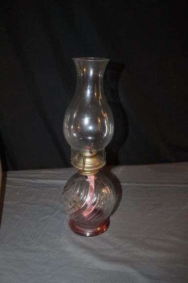 Oil Lamp with Globe and (2) Electric Lamps with Shades