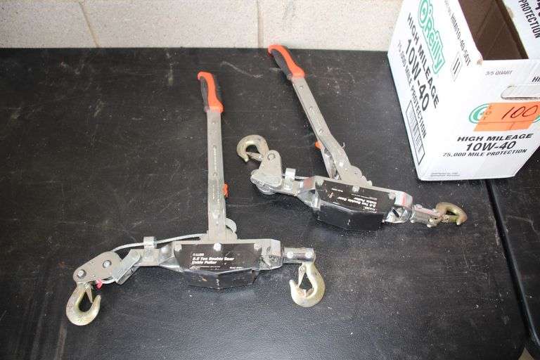 (2) Allied 2.5 Ton Double Gear Cable Puller image