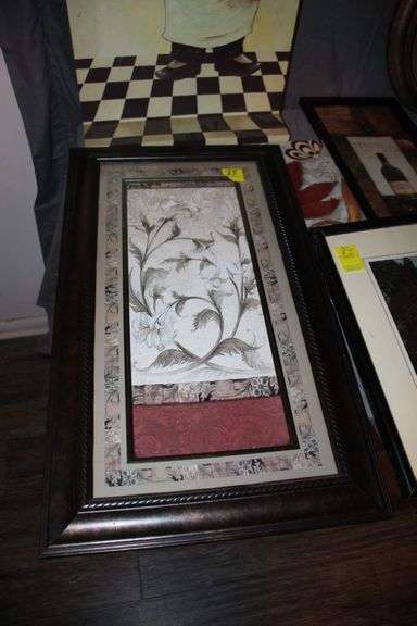 Ship Wheel Clock, Framed Pictures, Clock, and Misc. Wall Hangings
