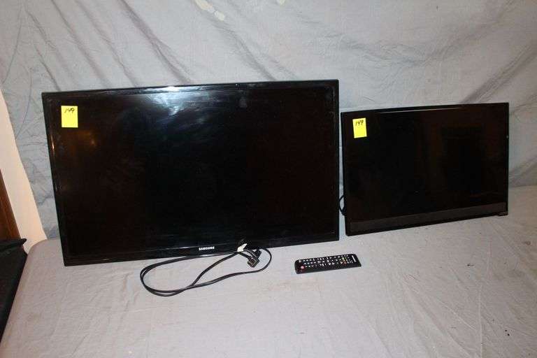 32 Inch Samsung TV with Remote and 23 Inch Vizio TV image