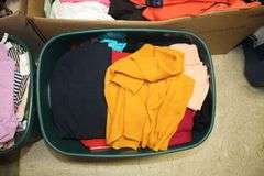 Purses, Various Size Shirts, Blouses, Sweaters, Pants, Turtlenecks, and Misc. Clothing