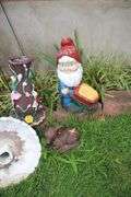 Shepherds Hooks, Planting Foam Stand, and Misc. Yard Figurines