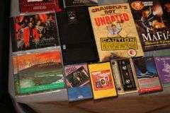 VHS Tapes, DVDs, Cassette Tapes, Audio Tape Reels, and Misc.