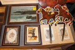 Victorian Guardian 2 Framed Picture, Various Size Frame Pictures, and Horse and Jockey Yard Decorations