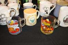 Garfield the Cat Glass Mugs, Soup Mug, Gravy Boat, and Misc. Coffee Mugs