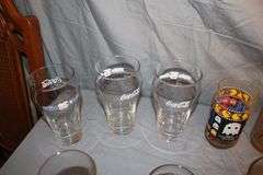 White Castle Coca Cola Glasses, Looney Toon Glasses, Glass Mugs, Glasses, Coors Glass, and Misc. Glassware