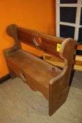 Oval Magazine Rack Lamp Table and (2) Small Wooden Benches