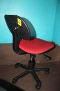 (2) Office Chairs and (2) Circular Glass Top End Tables