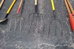 Pitch Forks, Post Hole Digger, Floor Scraper, Frog Gig, and Misc.