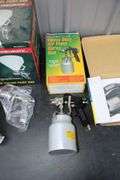 Pittsburgh Deep Throat Metal Punch Set, Illinois Industrial HVLP Spray Gun Holder, and Central Pneumatic Paint HD Air Paint Spray Gun