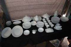 Kaiser Teapots, Serving Plates, Plates, Bowls, Saucers, Cups, Soup Tureens, Sugar Canister, and Gravy Boat