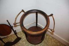 Wash Stand with Mirror, Wash Basin, and Pitcher