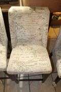 (3) Wing Back Cushioned Bar Stools, and High Back Cushioned Chair with Pillow