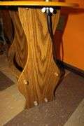 Oval Magazine Rack Lamp Table and (2) Small Wooden Benches