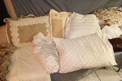 Pillows, Bed Sheets, Fitted Sheets, Mattress Covers, and Bed Skirt