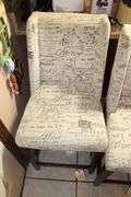 (3) Wing Back Cushioned Bar Stools, and High Back Cushioned Chair with Pillow