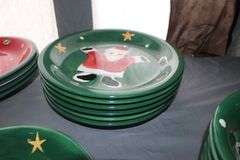 Gibson Santa Claus and Stocking Plates, Saucers, and Bowls