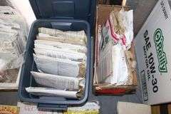 Craft Patterns, Ironing Board, and (2) Baskets