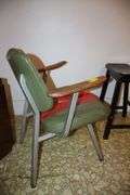 Wooden Bar Stool and Cushion Arm Chair