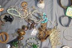 Gorget Necklaces, Necklaces, Bracelets, Bolo Tie, Shirt Pins, and Misc. Costume Jewelry