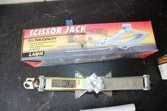Larin 1 1/2 Ton Scissor Jack, Pittsburgh Coil Spring Compressor, and Pittsburgh Clamp Set