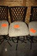 (4) Cushioned High Back Bar Stools