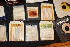 Misc. 8 Track Tapes, 45 Records, and Cassette Tape Case