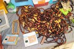 Door Beads, Frog Decorations, Plastic Toolbox, Step Stool, Vases, Pitcher, Lined Wicker Basket, Cleaning Supplies, and Misc.