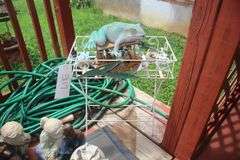 Water Hose, Flower Bed Stand, Plant Stand Yard Figurines, and Misc.