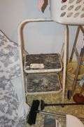 Step Stool, Walker, Brooms, Cane, Sheets, Door Gate, Towels, Plunger, and Misc.