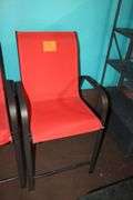 (2) Red Patio Chairs