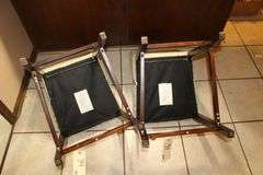 (3) Wing Back Cushioned Bar Stools, and High Back Cushioned Chair with Pillow
