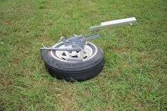 Champion High Fly Target Thrower Mounted on a CLM ST F78-14 Tire