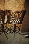 (4) Cushioned High Back Bar Stools