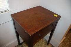 Sewing Machine Table with Sears Kenmore Sewing Machine and Seat