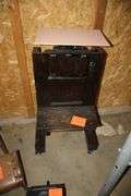 Barstool, (2) Stool Frames, Step Stool, Folding Chair, and Wooden Seat on Wheels