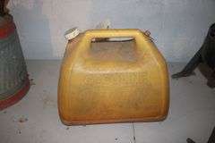 Propane Cooker Stand, Metal Fuel Can, and 5 Gallon Plastic Gas Can