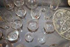 Turkey Platter, Glass Serving Plates, Microwave Turntable, Margarita Glasses, Pizza Pan, and Misc. Glasses