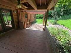 PARCEL 1: LOG HOME - BASEMENT - GARAGE - 1.2 ACRES: 487 Quiggins Lane, Leitchfield, KY 42754