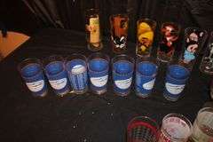 Looney Toon Glasses, (9) 2010 Derby Glasses, E.T Glasses, 2003 Derby Glass, and Misc. Decorative Glasses