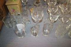 Turkey Platter, Glass Serving Plates, Microwave Turntable, Margarita Glasses, Pizza Pan, and Misc. Glasses