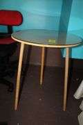 (2) Office Chairs and (2) Circular Glass Top End Tables