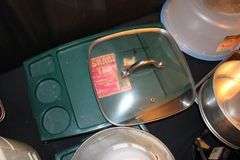 Cake Server, Bella Waffle Maker, Fry Basket, Frying Pans, Glass Cutting Boards, Fry Basket, Juicer, Popcorn Maker, Cake Mold, and Misc.