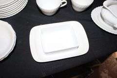 Kaiser Teapots, Serving Plates, Plates, Bowls, Saucers, Cups, Soup Tureens, Sugar Canister, and Gravy Boat